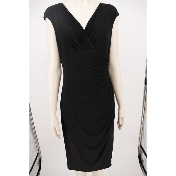 Lauren Ralph Lauren Dresses & Skirts - Lauren Ralph Lauren Black Sheath Ruffle Dress Size 8  elegant, effortless polish